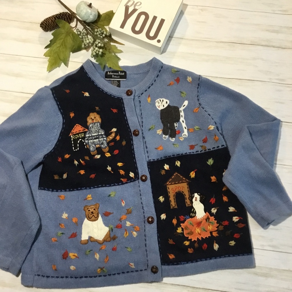Dog autumn cardigan sweater